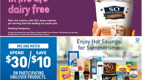 Albertsons Unilever 'Enjoy Hot Savings' Feature